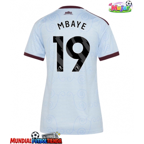Camiseta Aston Villa Ibrahim Mbaye #19 Tercera Equipación Replica 2026-27 para mujer mangas cortas